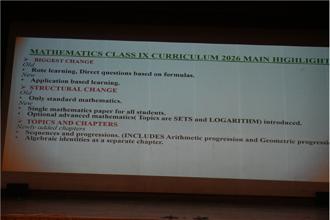Bridging the Future: A Workshop on the New Curriculum Framework for Class IX