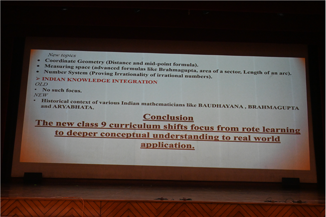 Bridging the Future: A Workshop on the New Curriculum Framework for Class IX