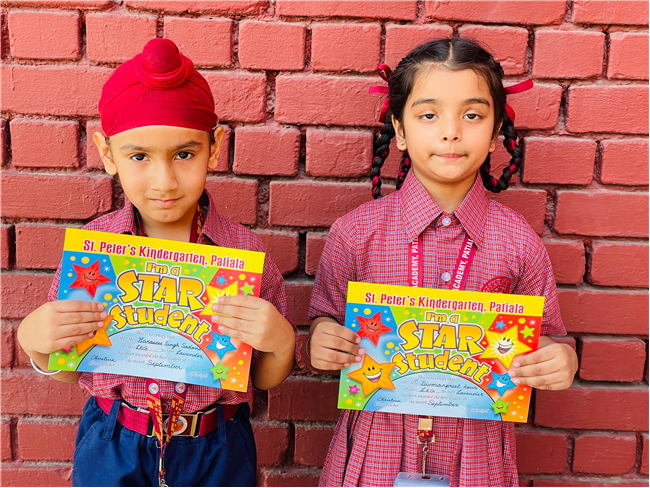Position Holder Students of Month September (Kindergarten)