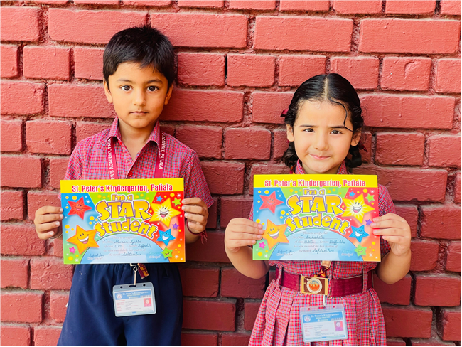 Position Holder Students of Month September (Kindergarten)