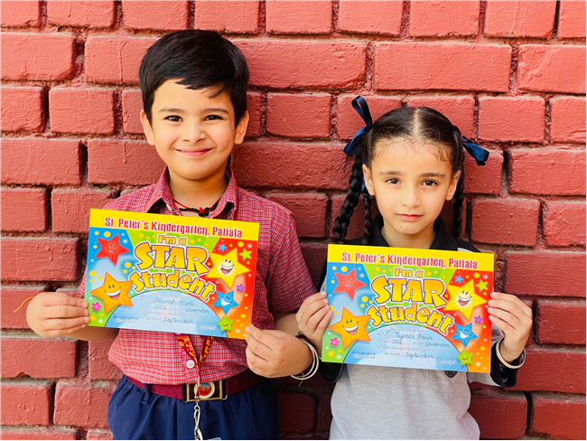 Position Holder Students of Month September (Kindergarten)