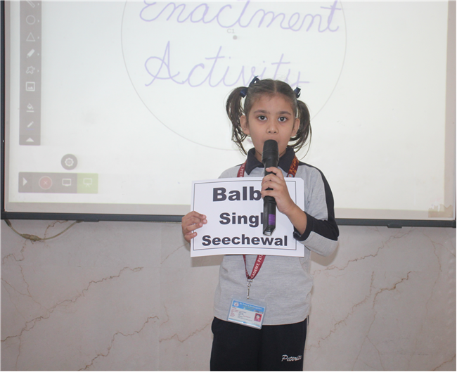 Enactment Activity (Kindergarten)