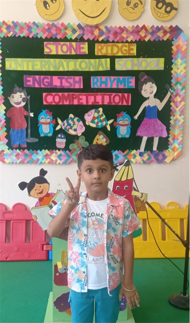 UKG Class Shines in English Rhyme Competition!