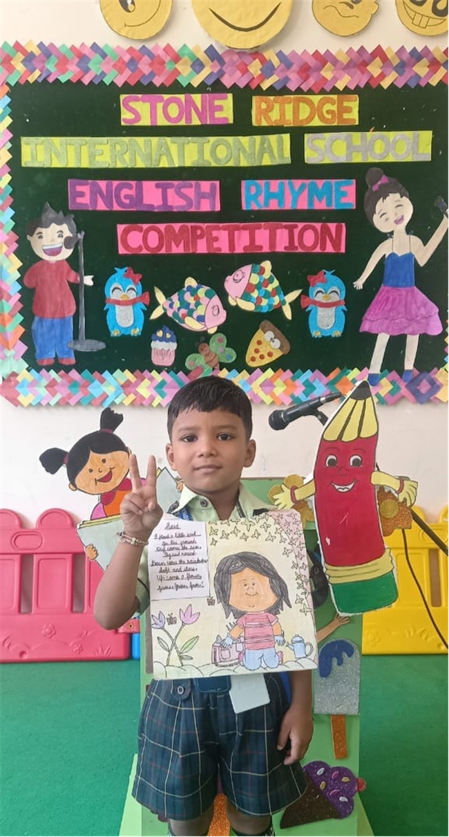 UKG Class Shines in English Rhyme Competition!