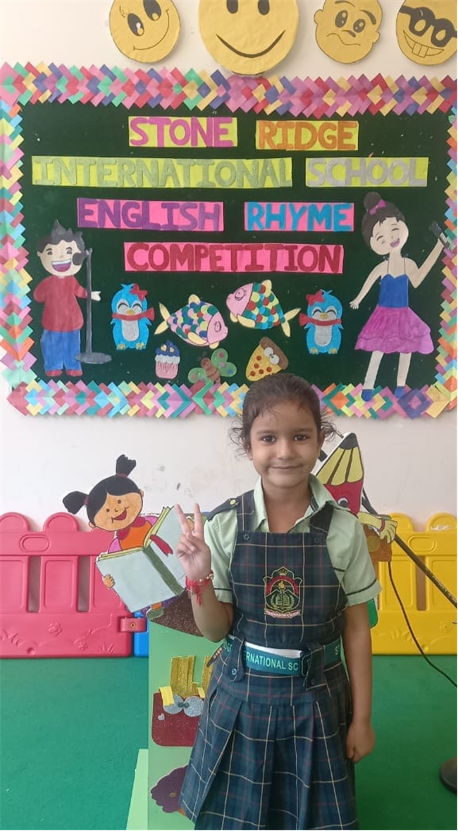 UKG Class Shines in English Rhyme Competition!