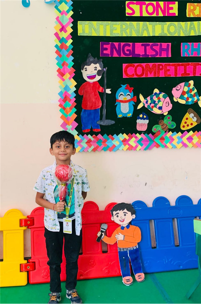 UKG Class Shines in English Rhyme Competition!