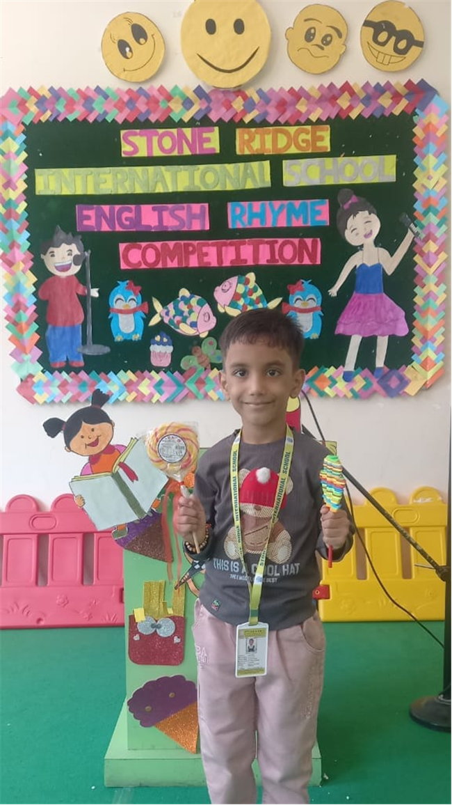 UKG Class Shines in English Rhyme Competition!