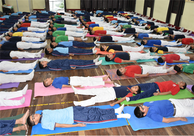 SPECIAL ASSEMBLY ON  INTERNATIONAL YOGA DAY Class IXC 21 June 2025  The assembly began with a morning prayer, followed by a thought-provoking article on the significance of yoga and its global recogni