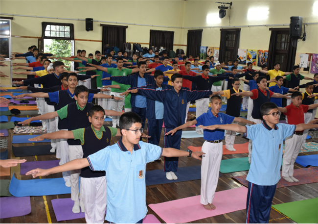 SPECIAL ASSEMBLY ON  INTERNATIONAL YOGA DAY Class IXC 21 June 2025  The assembly began with a morning prayer, followed by a thought-provoking article on the significance of yoga and its global recogni
