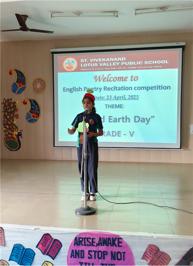 English Poetry Recitation Competition- Theme-World Earth Day (23-April-2025)