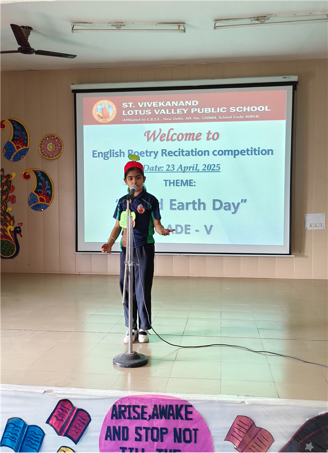 English Poetry Recitation Competition- Theme-World Earth Day (23-April-2025)