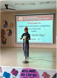 English Poetry Recitation Competition- Theme-World Earth Day (23-April-2025)