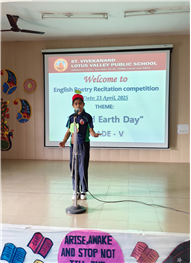 English Poetry Recitation Competition- Theme-World Earth Day (23-April-2025)