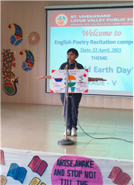 English Poetry Recitation Competition- Theme-World Earth Day (23-April-2025)