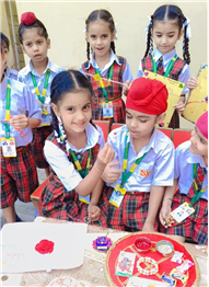 Rakhi Making Competition of Kindergarten