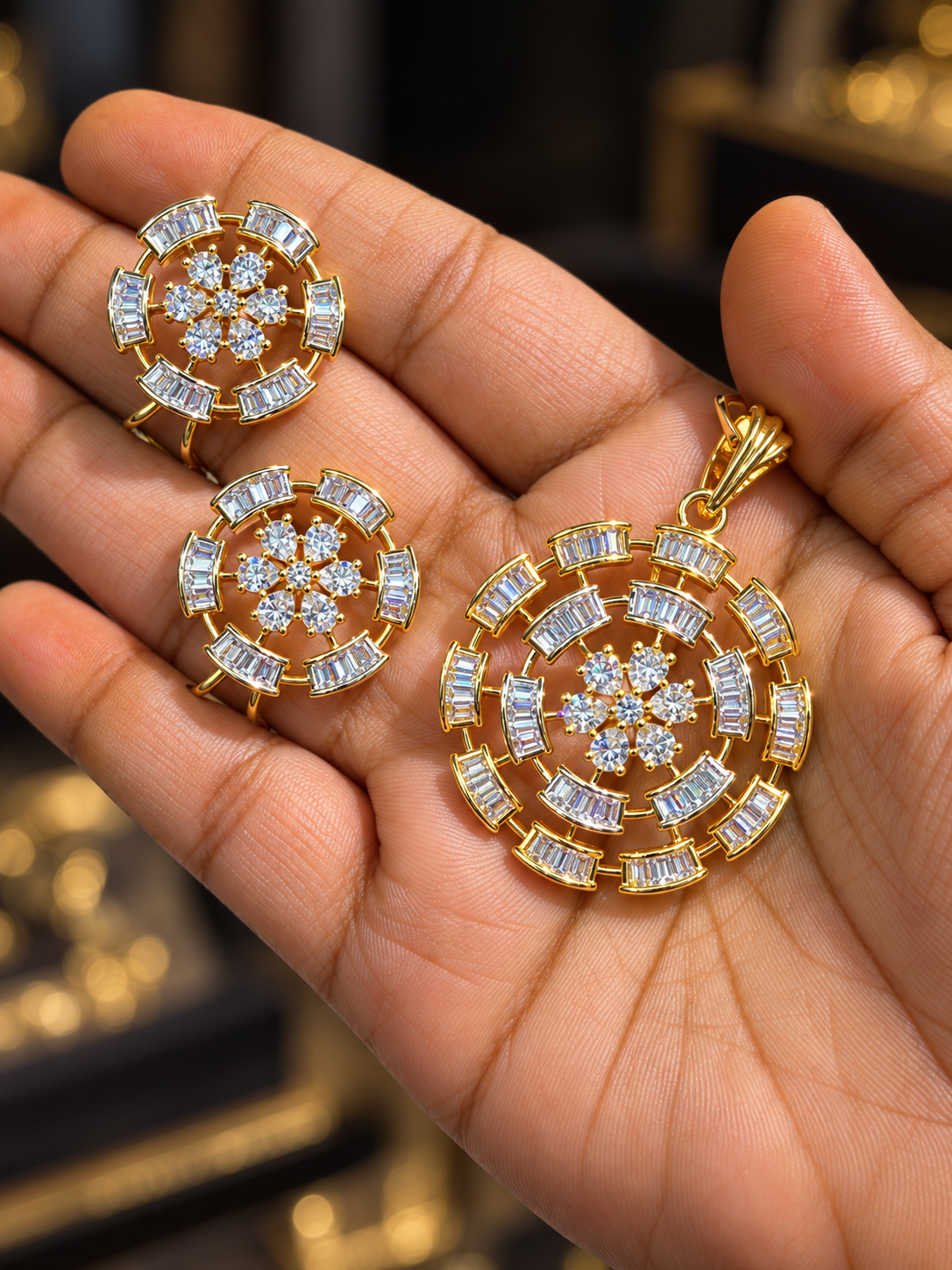 AD Pendant Set – Elegant Designer Pendant Jewellery - Image 3