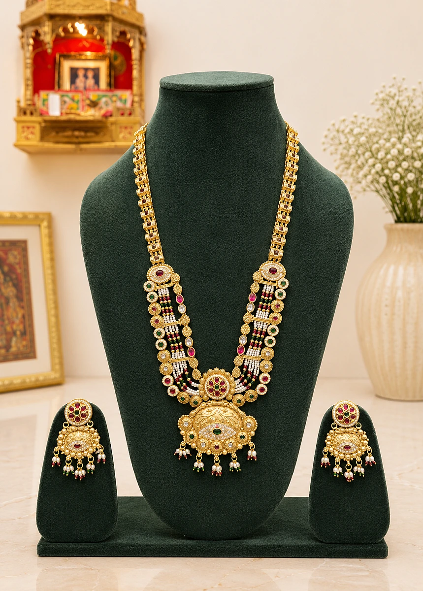 Heritage Pearl Kundan Necklace Set