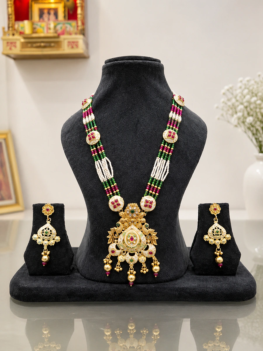 Heritage Pearl Kundan Necklace Set