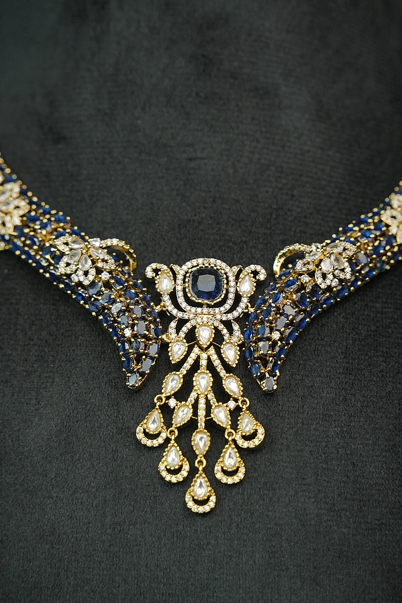Elegant Moissanite Necklace Set with Matching Earrings - Image 3