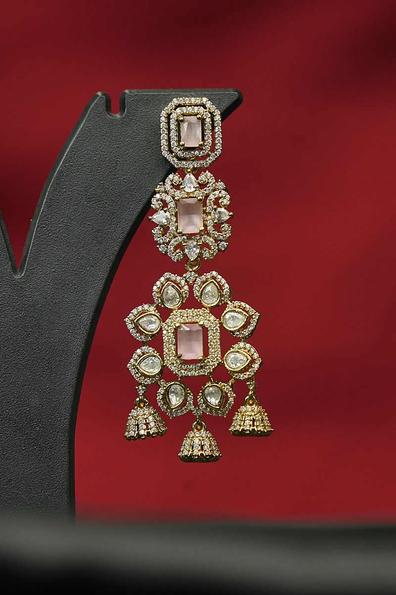Elegant Moissanite Necklace Set with Matching Earrings - Image 4