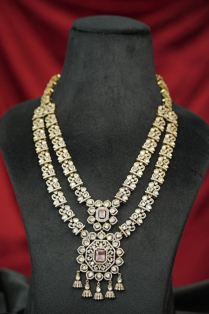 Elegant Moissanite Necklace Set with Matching Earrings - Image 2