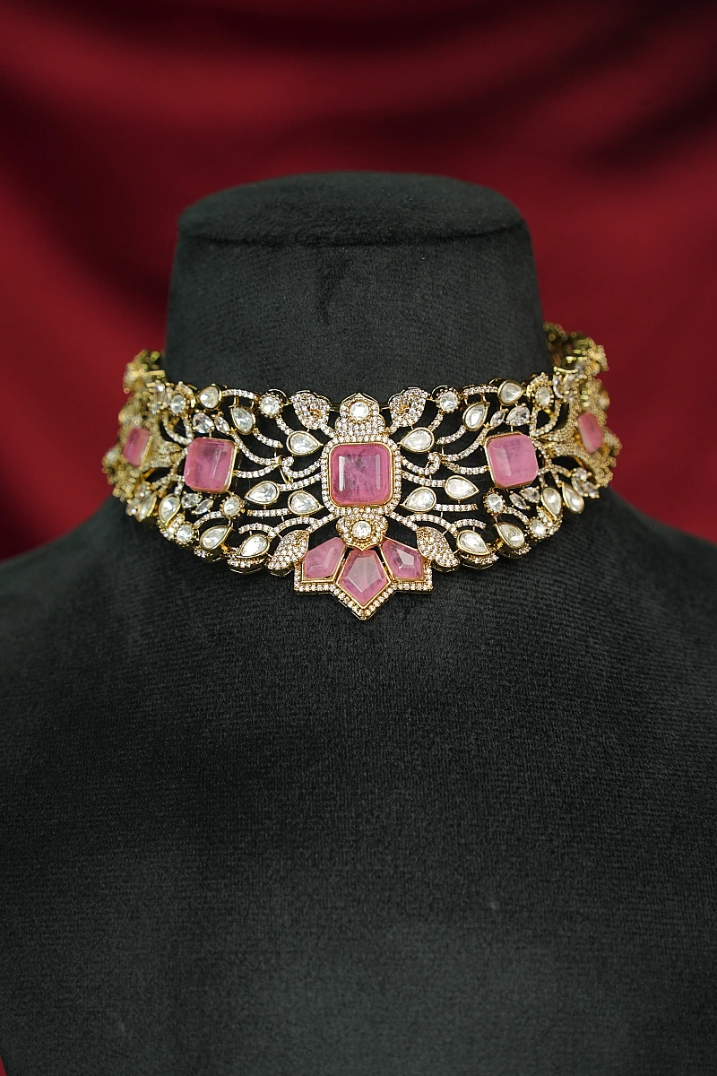 Elegant Moissanite Necklace Set with Matching Earrings - Image 2