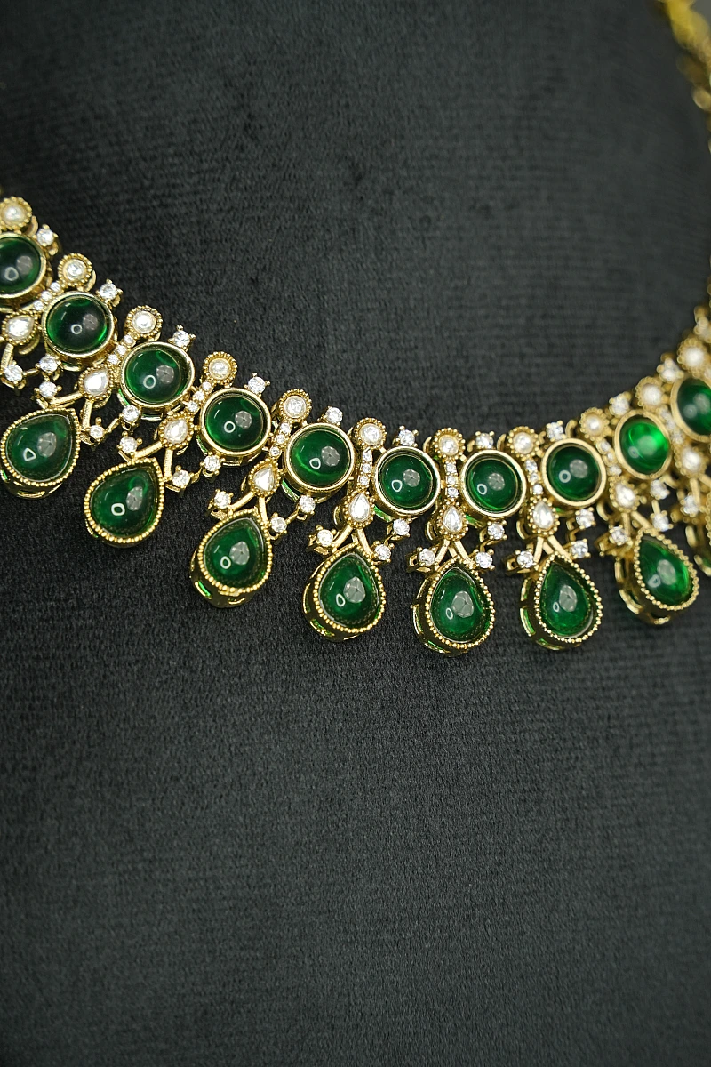 Elegant Moissanite Necklace Set with Matching Earrings - Image 3