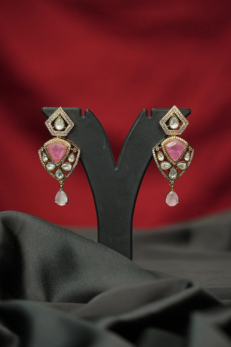 Elegant Moissanite Necklace Set with Matching Earrings - Image 4