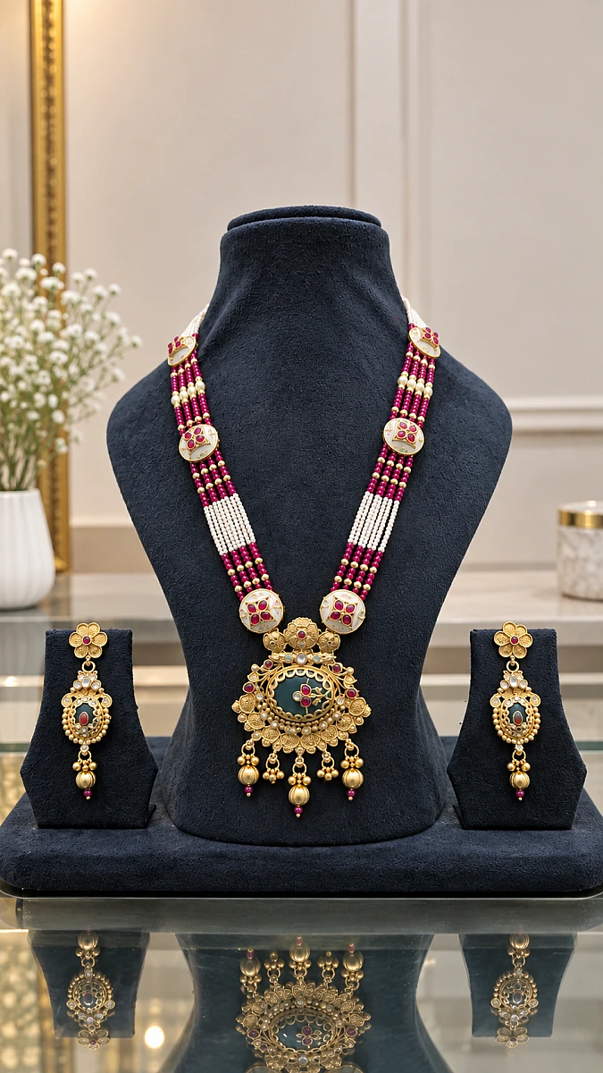 Heritage Pearl Kundan Necklace Set