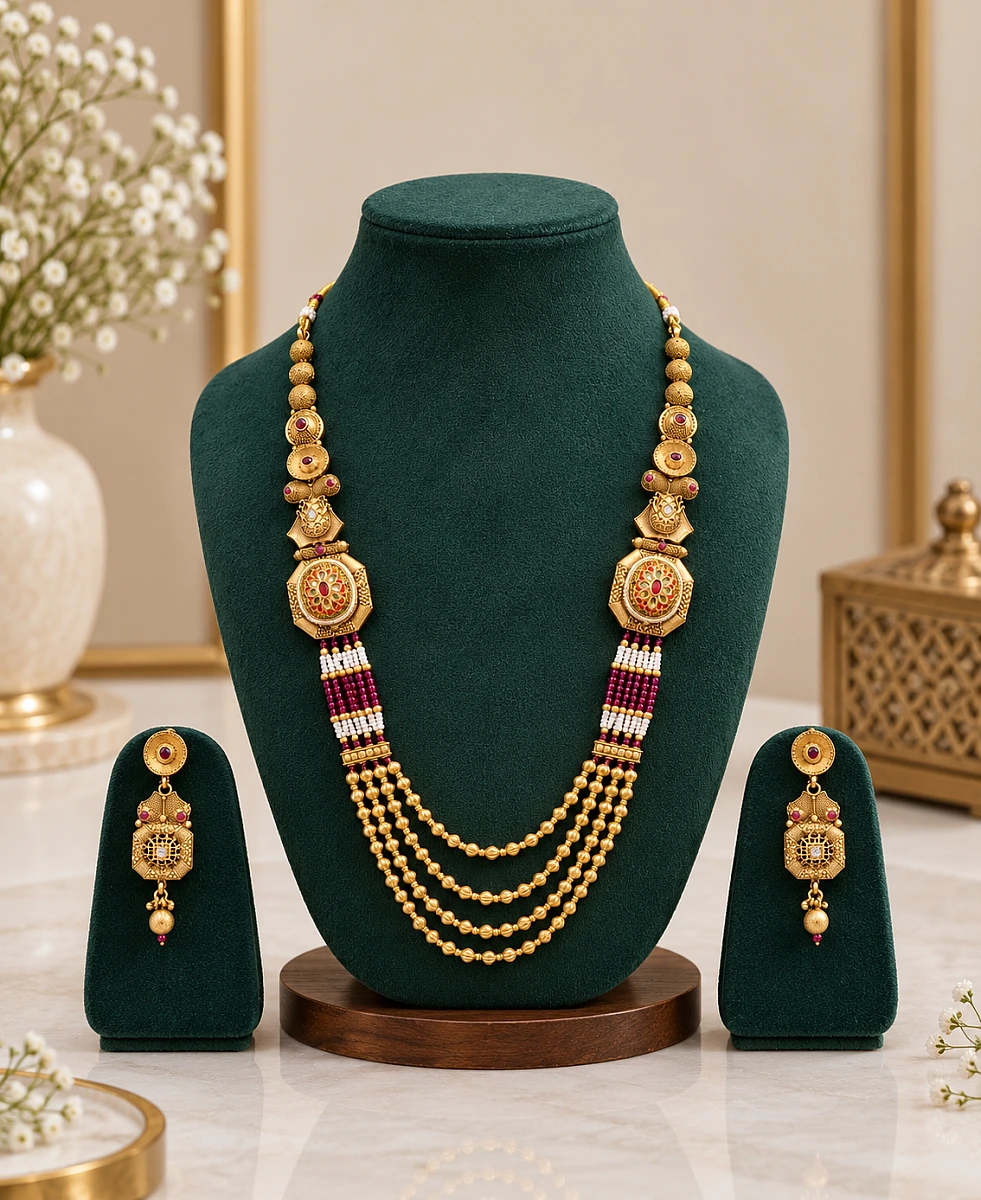 Heritage Pearl Kundan Necklace Set