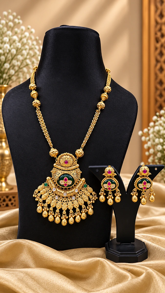 Heritage Pearl Kundan Necklace Set