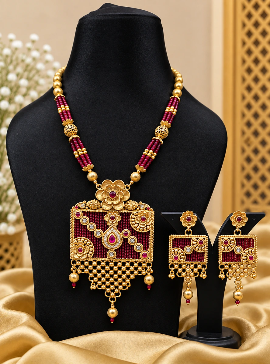 Heritage Pearl Kundan Necklace Set
