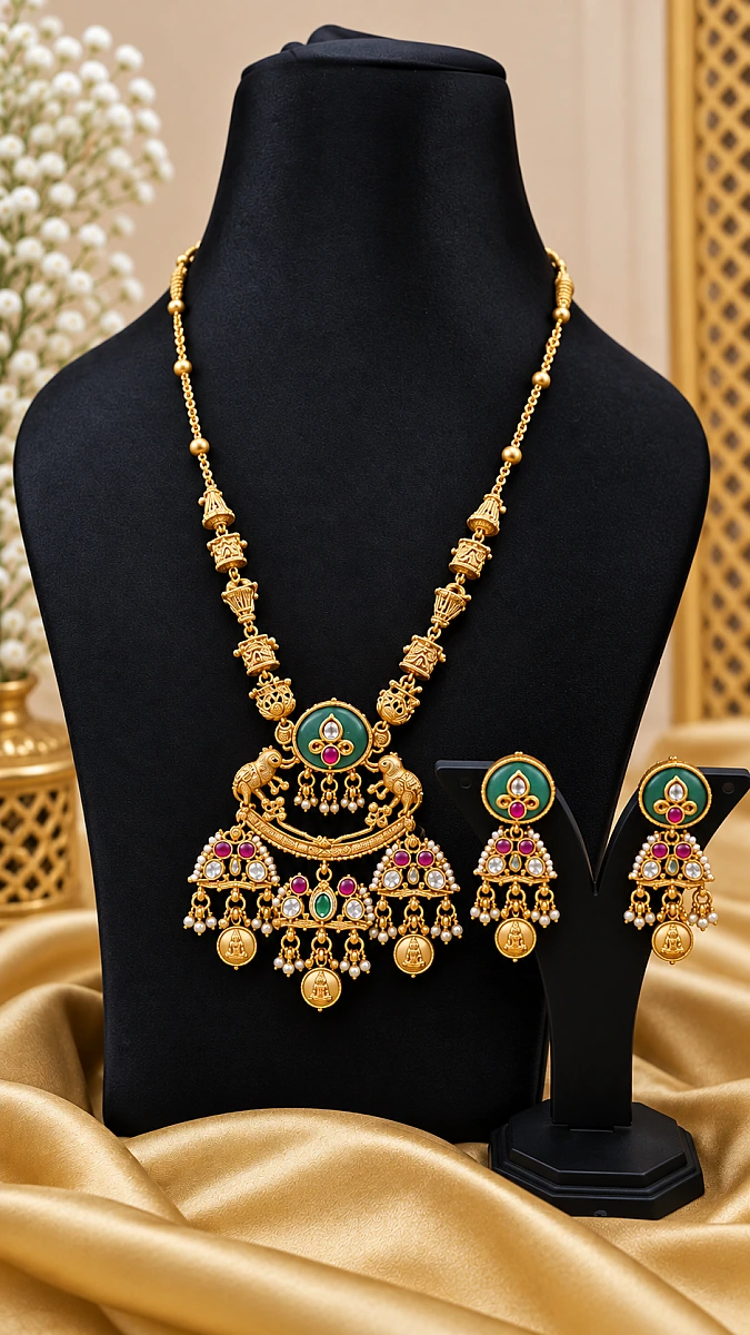 Heritage Pearl Kundan Necklace Set