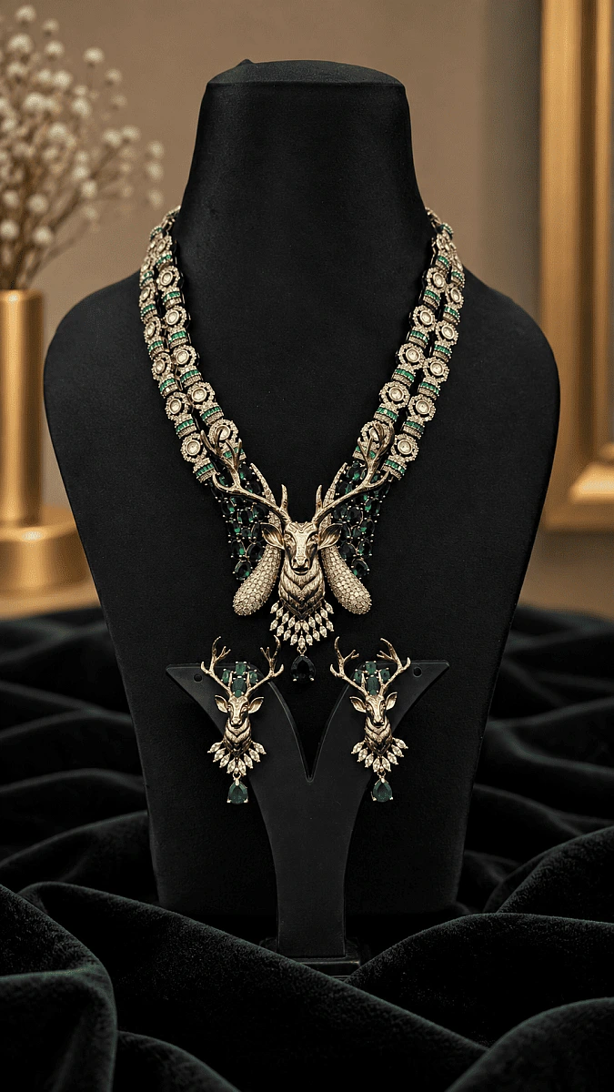 Emerald Wings Necklace Set