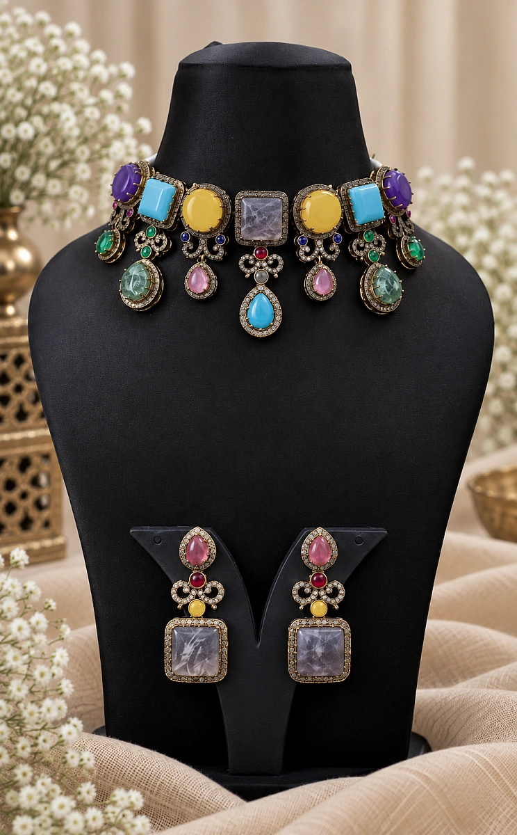 Viral Sabyasachi-Inspired Turkish Necklace Set | Premium Statement Jewellery