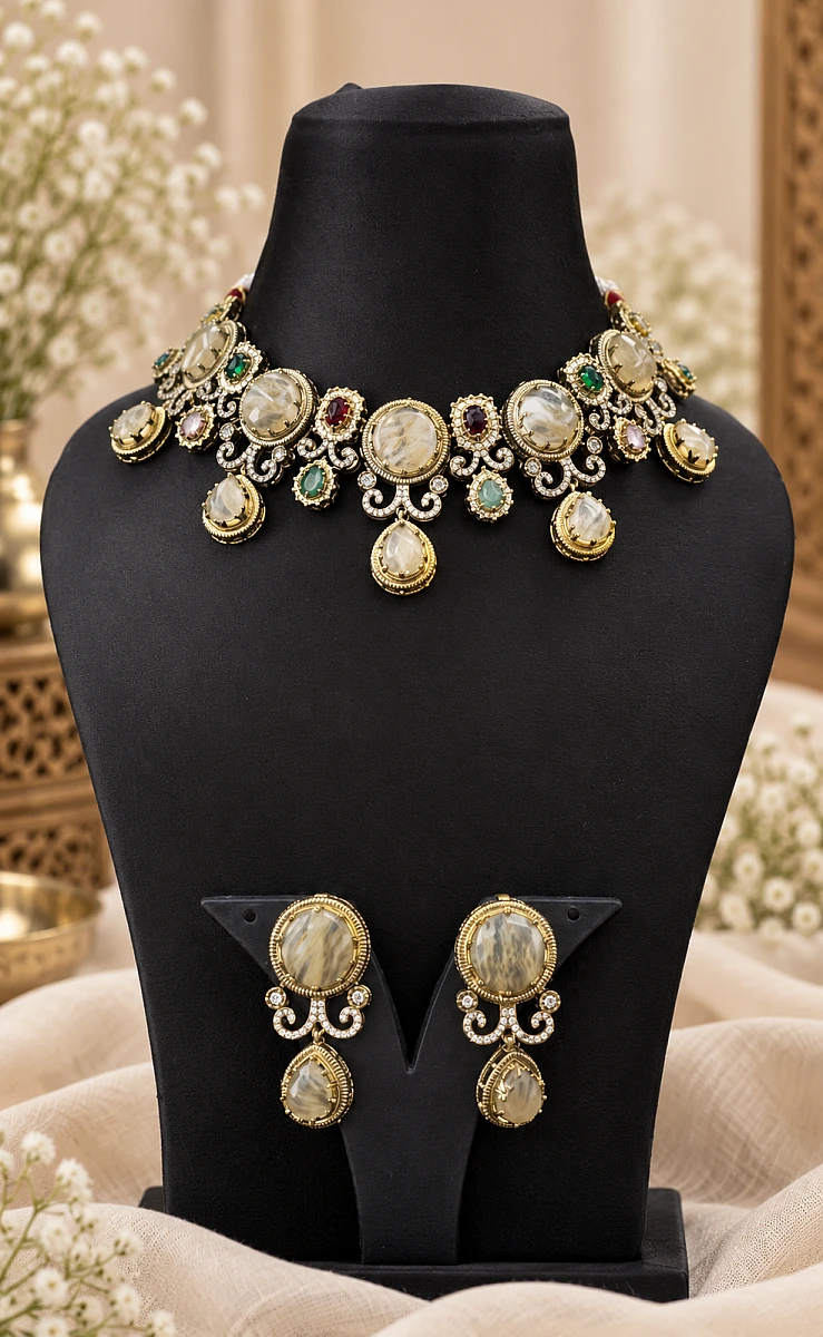 Viral Sabyasachi-Inspired Turkish Necklace Set | Premium Statement Jewellery