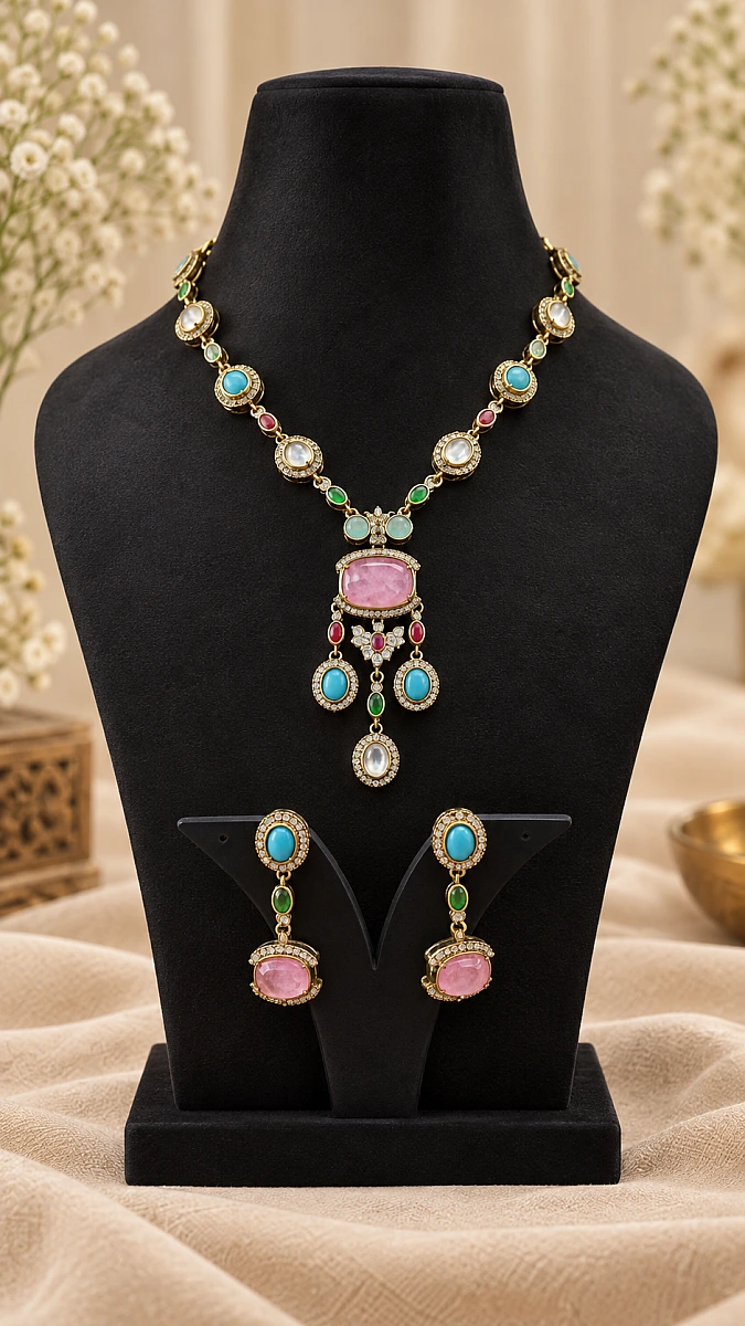 Viral Sabyasachi-Inspired Turkish Necklace Set | Premium Statement Jewellery