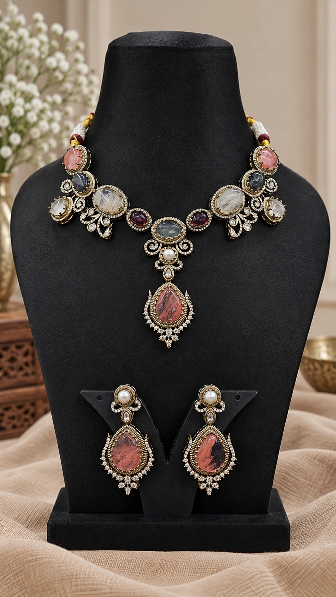 Viral Sabyasachi-Inspired Turkish Necklace Set | Premium Statement Jewellery