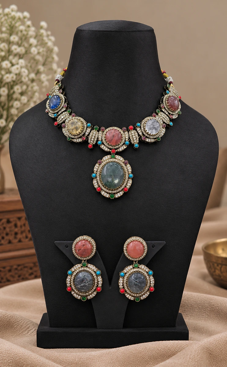 Viral Sabyasachi-Inspired Turkish Necklace Set | Premium Statement Jewellery