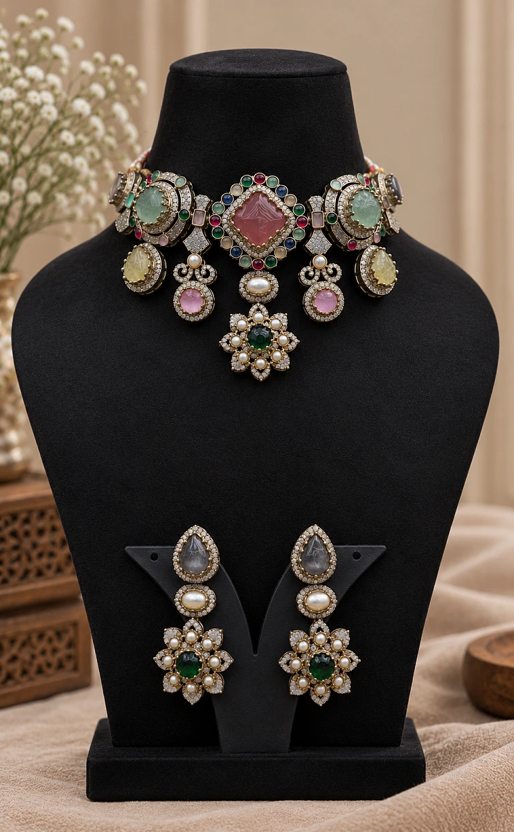 Viral Sabyasachi-Inspired Turkish Necklace Set | Premium Statement Jewellery