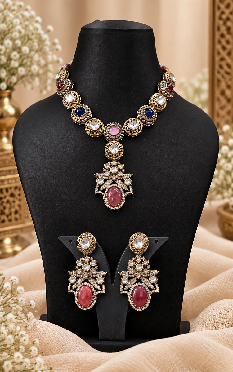 Viral Sabyasachi-Inspired Turkish Necklace Set | Premium Statement Jewellery