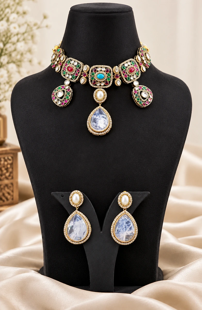 Viral Sabyasachi-Inspired Turkish Necklace Set | Premium Statement Jewellery