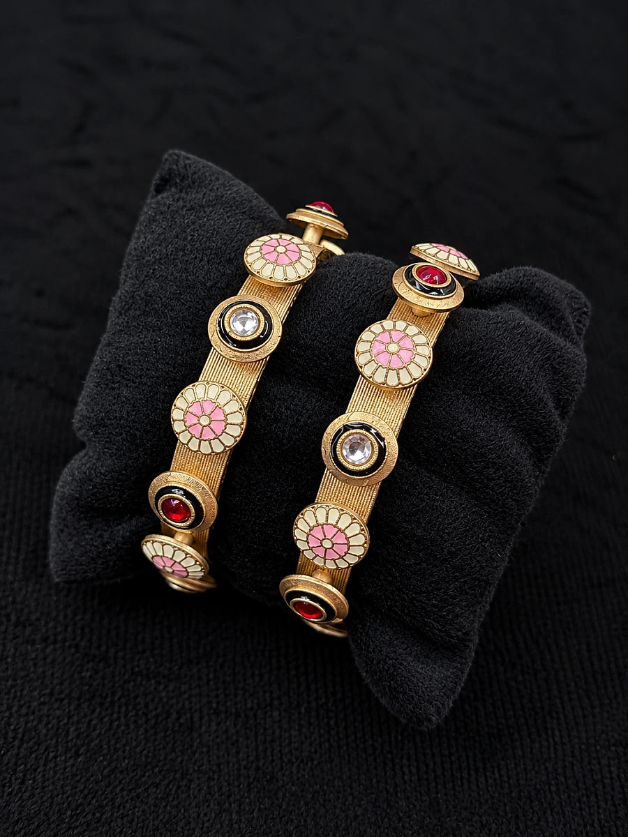Rajwadi Gold Look-Alike Openable Bangles – Brass Alloy Traditional Jewellery