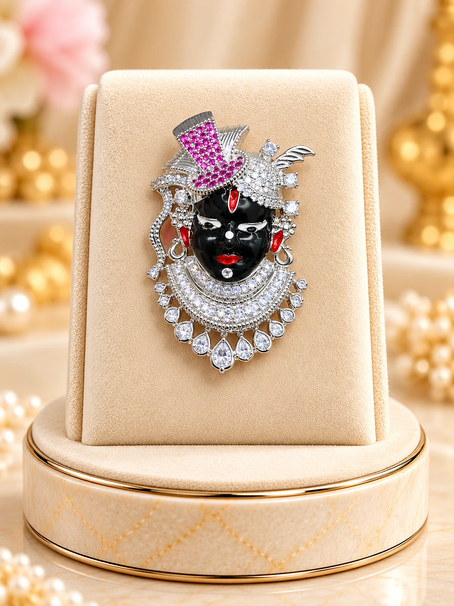 Premium Khatu Shyam Ji Brooch – Traditional Designer Brooch