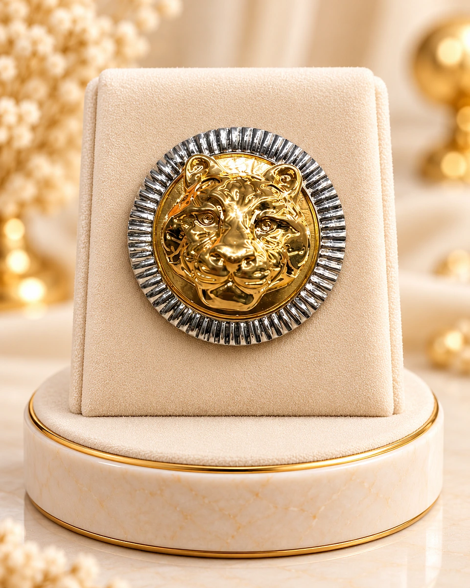 Royal Stag Head Brooch