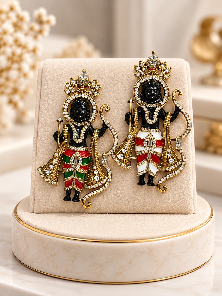 Premium Men’s Ram Lalla Brooch – Traditional Designer Brooch