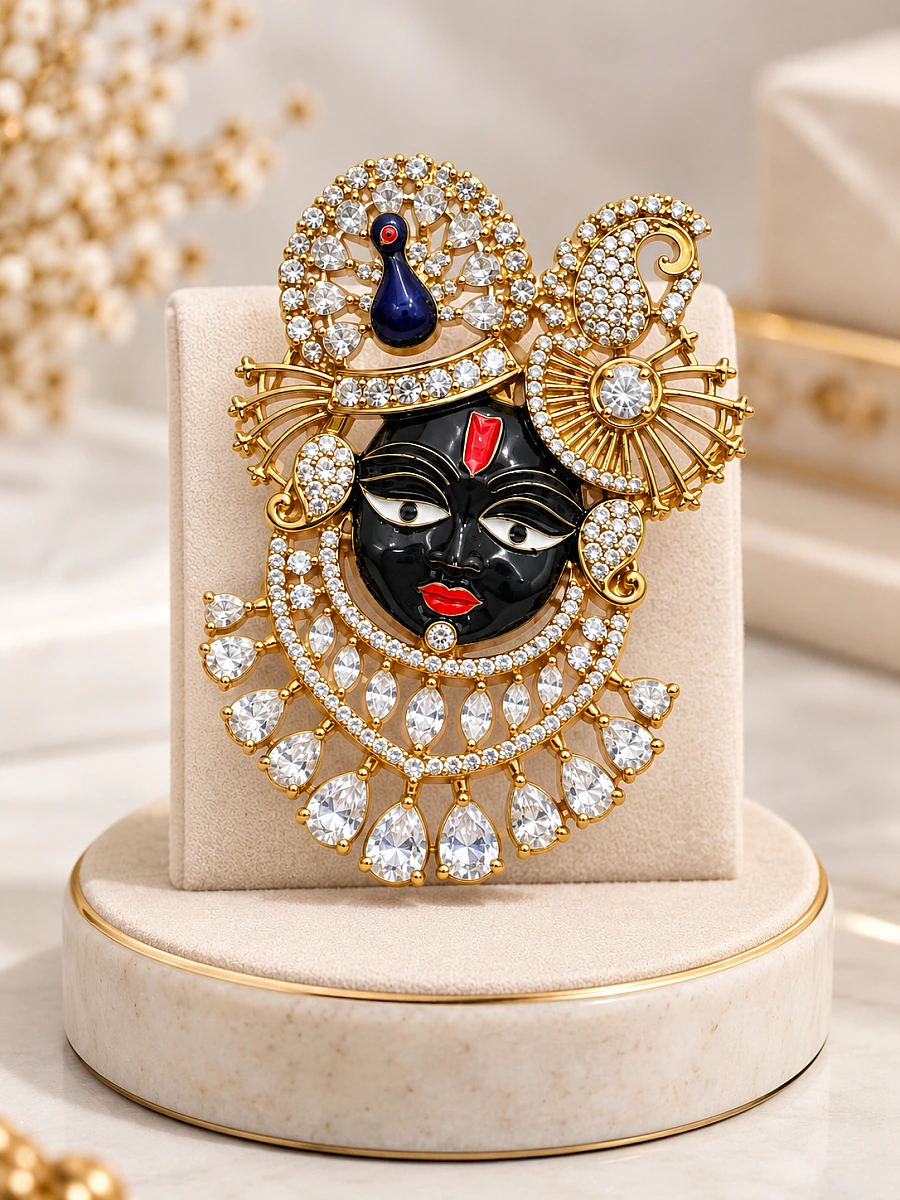 Premium Khatu Shyam Ji Brooch – Traditional Designer Brooch