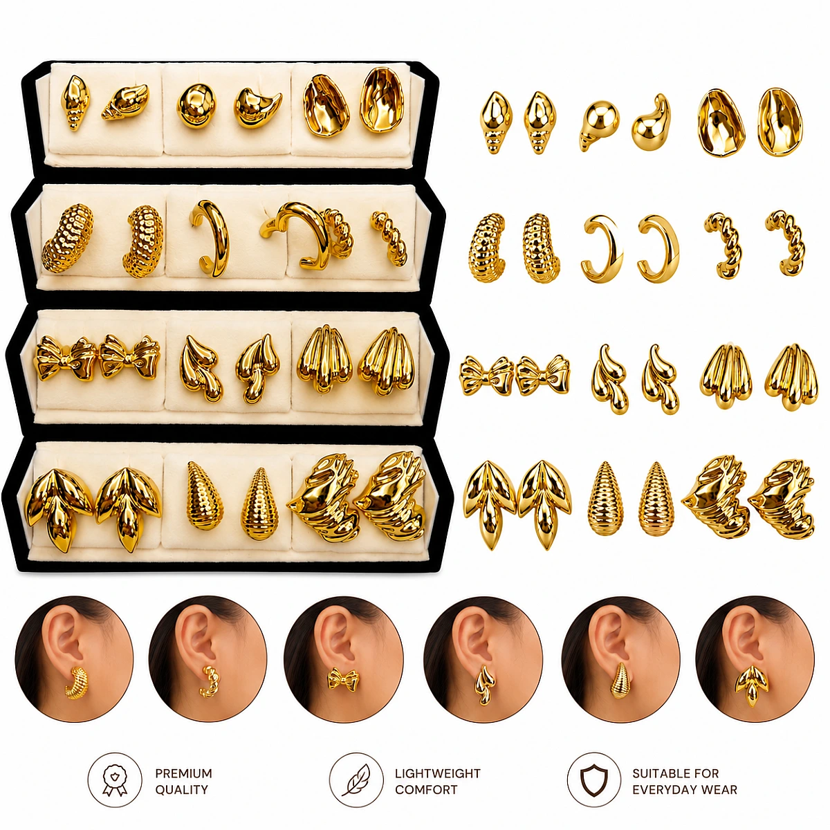12 Pair Earrings Gift Box - Image 2