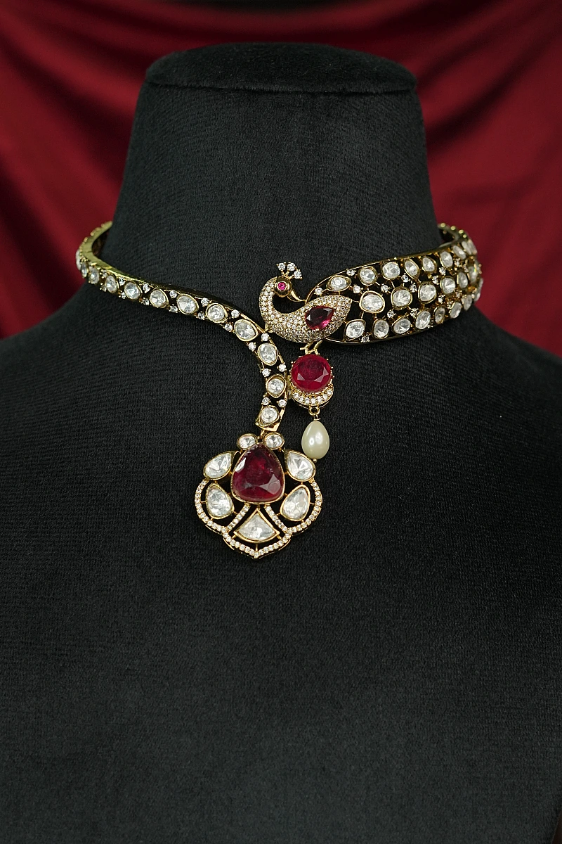 Elegant Moissanite Necklace Set with Matching Earrings - Image 3