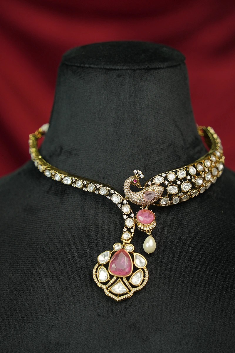 Elegant Moissanite Necklace Set with Matching Earrings - Image 2